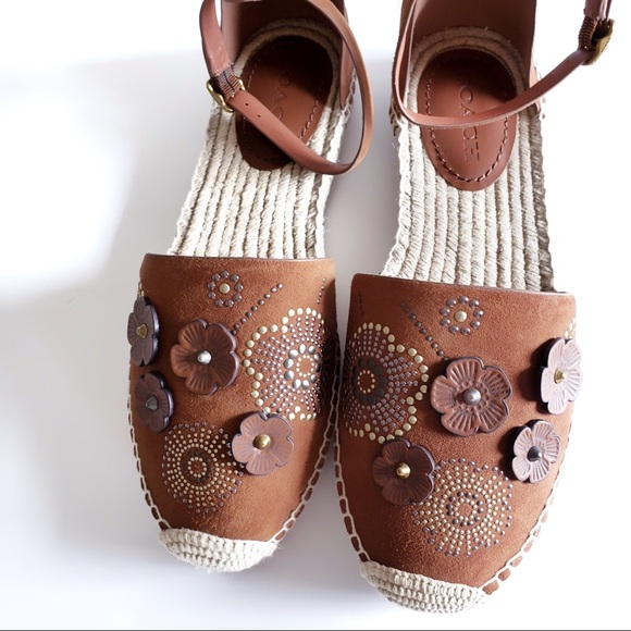 Coach Ankle Strap Astor Espadrille Tea Rose 9.5 - Picture 7 of 15